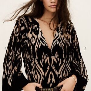 Ba&sh Arriet Burnout velvet top 🖤